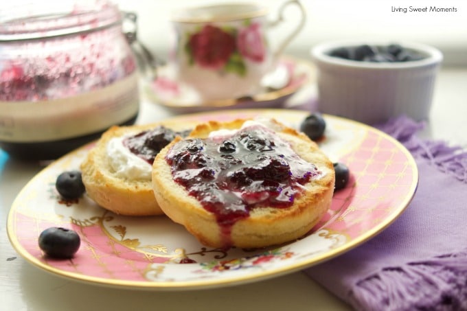 This delicious Blueberry Jam Recipe requires only 3 ingredients and is super easy to make and can. Use it as a spread or as a filling for pies or cookies.