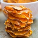 These crunchy Baked Sweet Potato Chips are oven baked to perfection and are great to snack on the go, especially in the lunchbox. It is also an easy recipe.