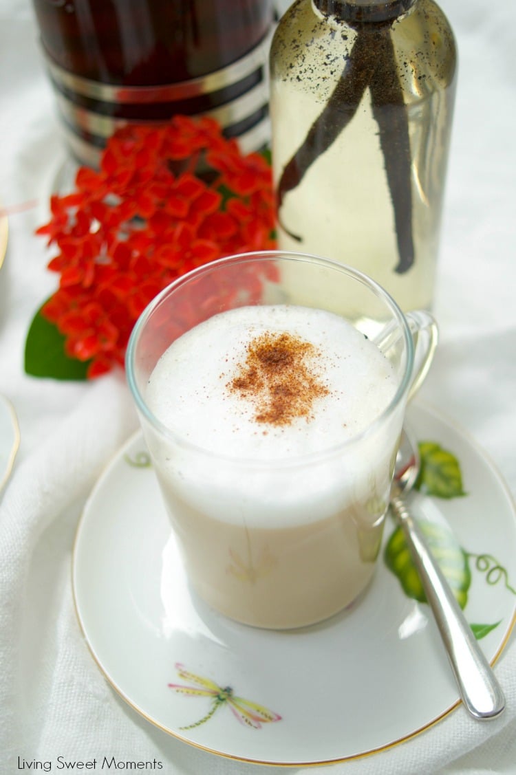 This delicious vanilla latte recipe tastes just like the coffeehouse and is actually made from scratch. Coffee with a splash of vanilla syrup & frothy milk.