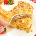 This Crunchy French Toast recipe is crusted with cinnamon cereal and sauteed with butter. The perfect quick breakfast or brunch idea for kids and adults.