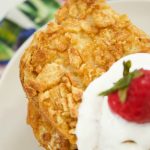 This Crunchy French Toast recipe is crusted with cinnamon cereal and sauteed with butter. The perfect quick breakfast or brunch idea for kids and adults.