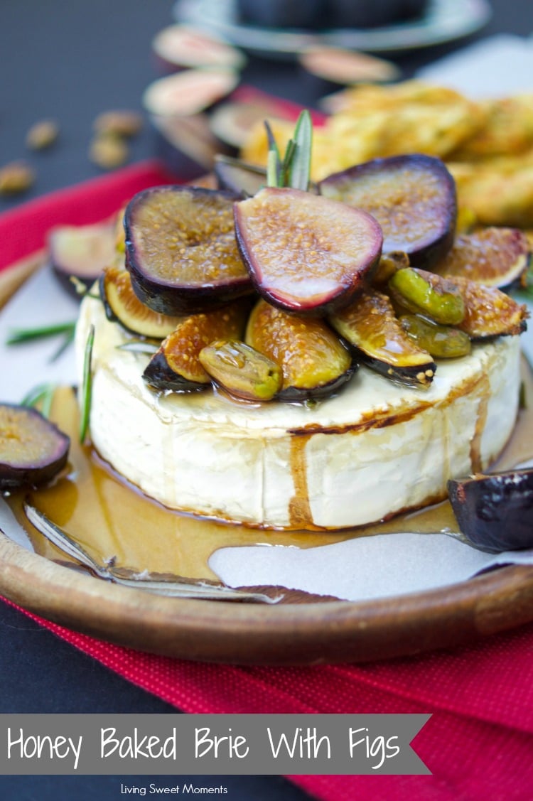 Honey baked brie with figs and rosemary