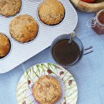 This moist spiced apple muffins recipe is super easy to make and delicious. The perfect breakfast or brunch idea for the fall. Enjoy with coffee on the side