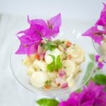 This Hearts Of Palm Ceviche recipe is the perfect vegan appetizer that you can whip up in 10 minutes or less. Enjoy the fresh citrusy flavors with avocado.