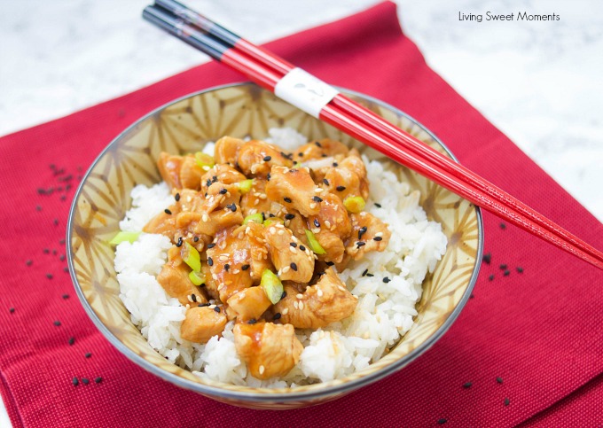 This delicious Asian Sesame Instant Pot Chicken recipe is made in the pressure cooker for only 5 minutes. Perfect for a quick weeknight dinner idea. 