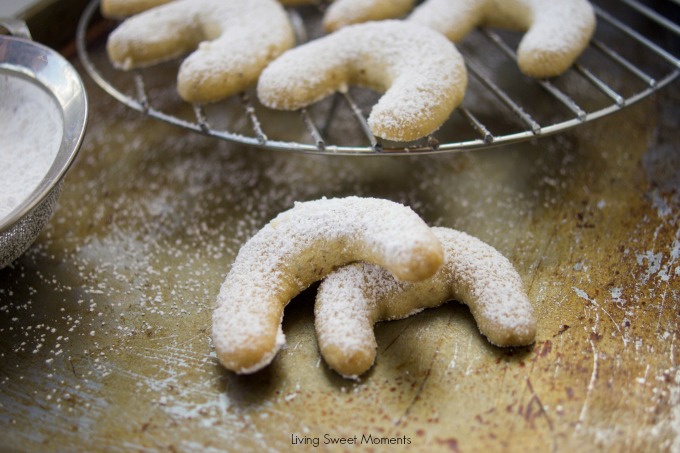 This melt-in-your-mouth crumbly Walnut Crescent Cookies recipe is super easy to make and it's the perfect dessert for the Holidays and entertaining. 