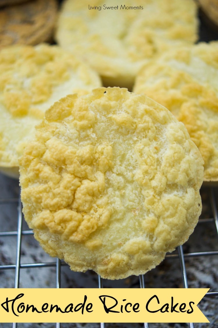 This crunchy Homemade Rice Cakes recipe is super easy to make and delicious! Enjoy a healthy snack and choose if you'd like it sweet or savory. Can be Gluten Free! 