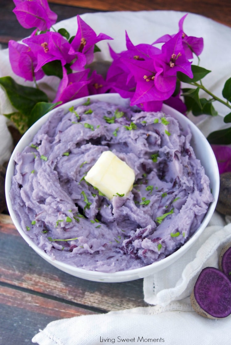 Slow Cooker Purple Mashed Potatoes with baby potatoes