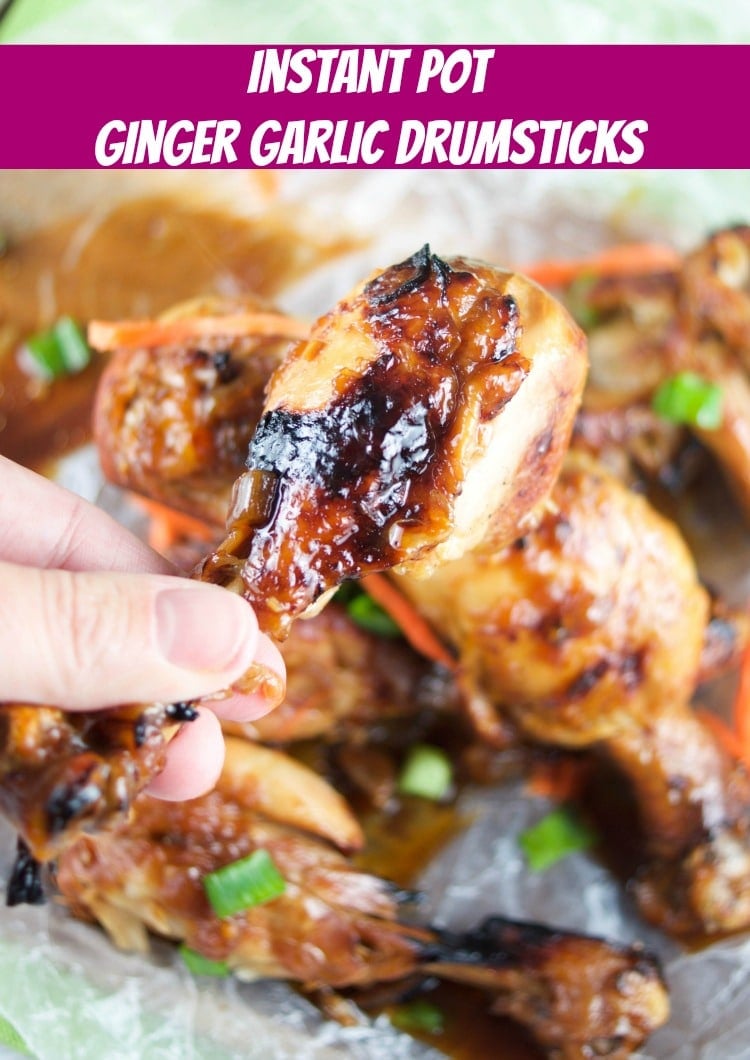 This instant pot Asian recipe for ginger garlic drumsticks is out of this world! Enjoy tender chicken in a sweet and sour sauce that's ready in no time. 