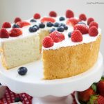 This delicious Sugar Free Angel Food Cake recipe is super easy to make, low carb, and perfect for diabetics. An incredible sugar free dessert.