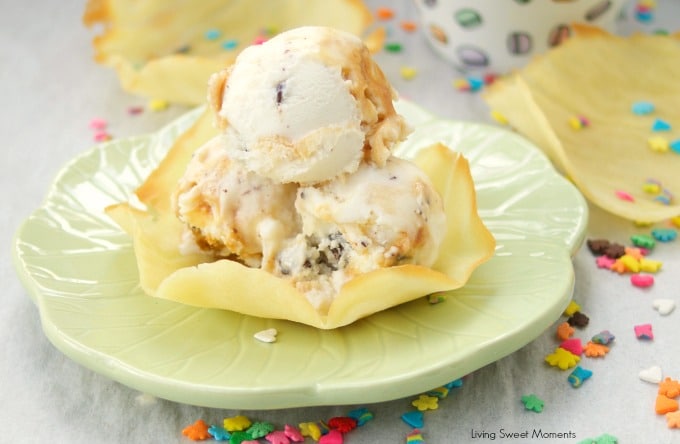 This crunchy Homemade Ice Cream Cups recipe has only 5 ingredients and is easy to make. Enjoy delicious buttery cups at home, better than store bought