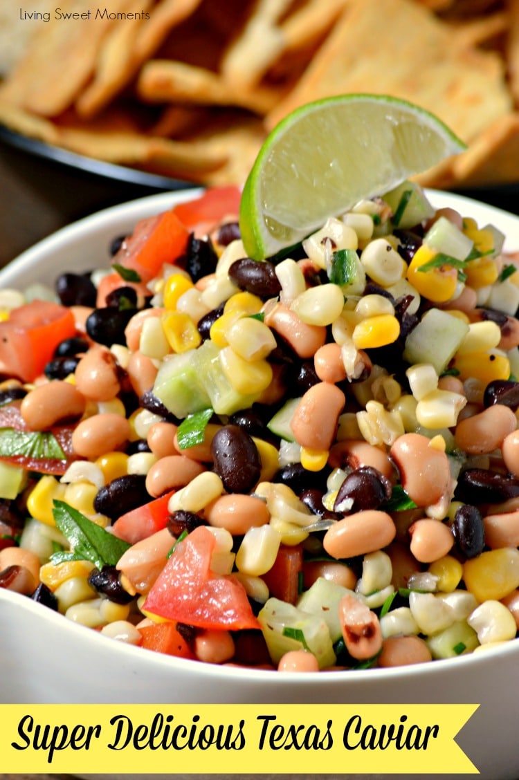 This amazing Texas Caviar Dip recipe is the perfect appetizer that's easy to make and delicious. Is it also vegan, gluten free & healthy. Better than salsa! 