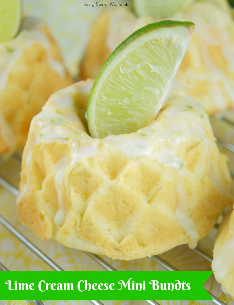 This irresistible Glazed Lime Cream Cheese Mini Bundt Cake recipe is super easy to make, delicious, and perfect for a cute Spring or Summer desserts. 8