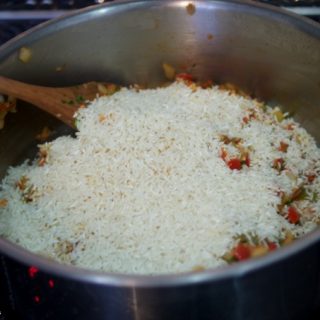 Succulent Spanish Shrimp With Yellow Rice - Living Sweet Moments