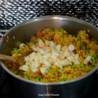 Succulent Spanish Shrimp With Yellow Rice - Living Sweet Moments