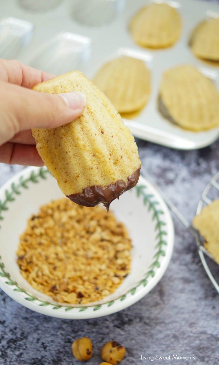 This melt in your mouth hazelnut Madeleines recipe is made with brown butter and ground hazelnuts for an amazing taste. The perfect delicate French cookie.