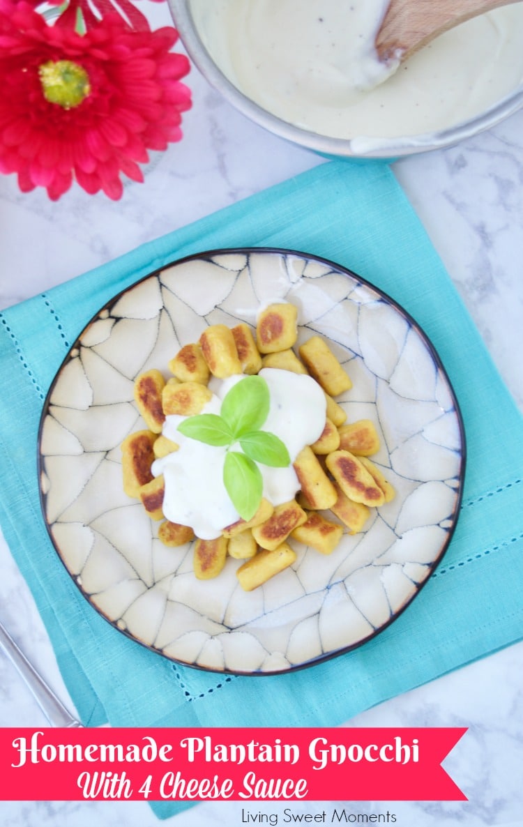 Plantain Gnocchi With FourCheese Sauce Living Sweet Moments