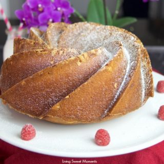 This moist Vanilla Chocolate Bundt Cake recipe is super easy to make, delicious, and perfect as a dessert, breakfast or snack. Serve with a glass of milk