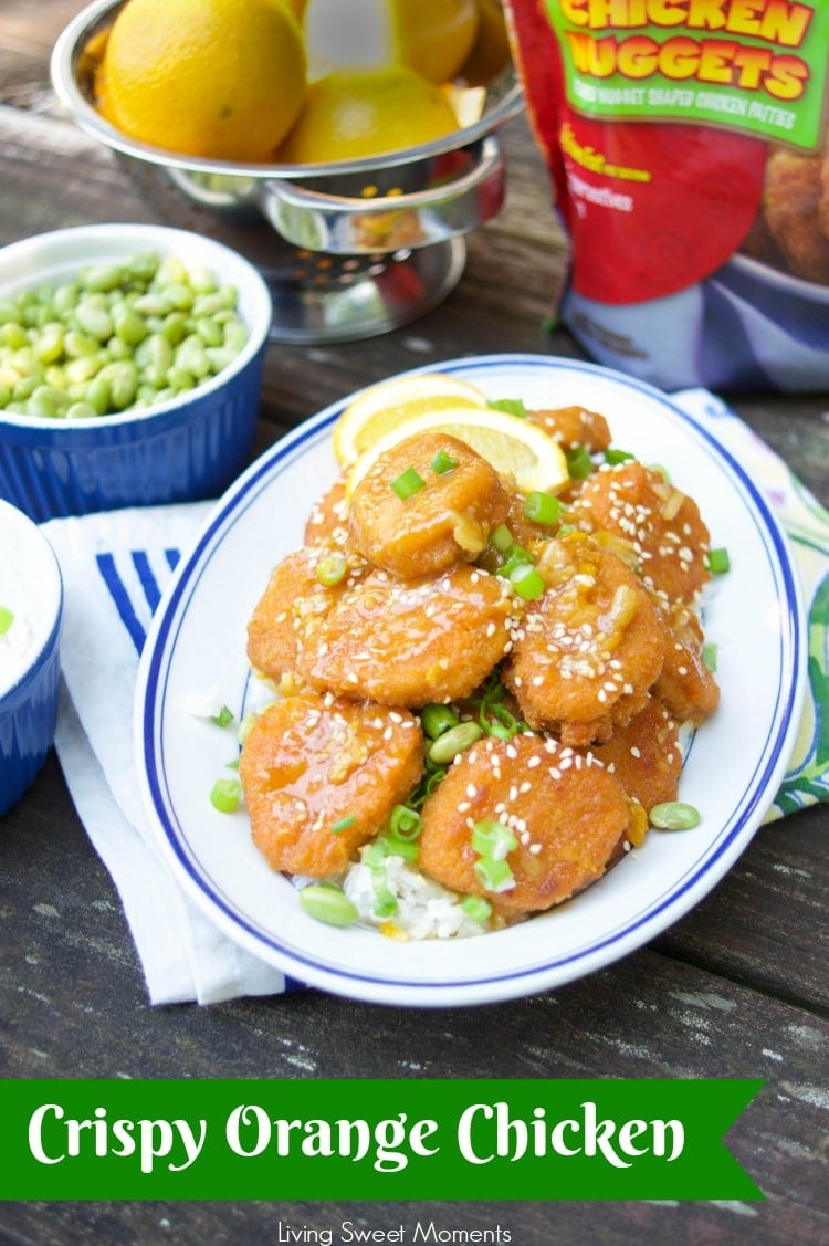 This delicious quick Crispy Orange Chicken recipe uses Chicken Nuggets and is ready on your table in 15 minutes or less. For an easy weeknight dinner idea