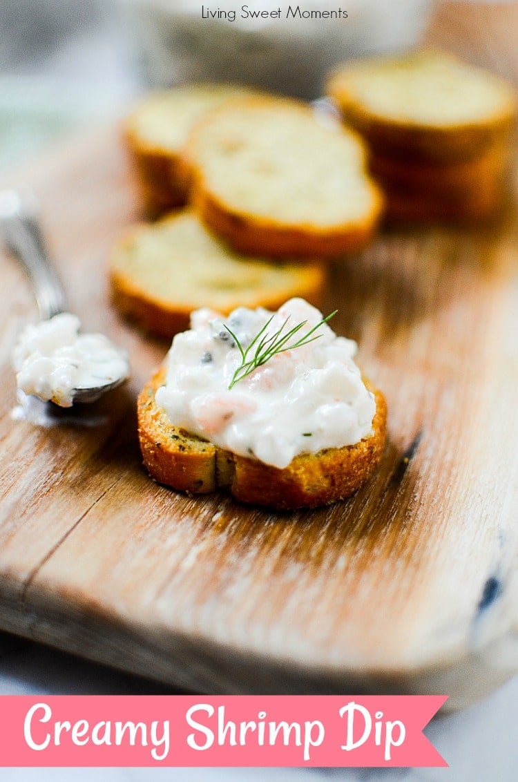 This delicious Creamy Shrimp Dip is made with fresh dill, capers, and shrimp. Perfect to serve with crackers or bread. The perfect appetizer for parties. 