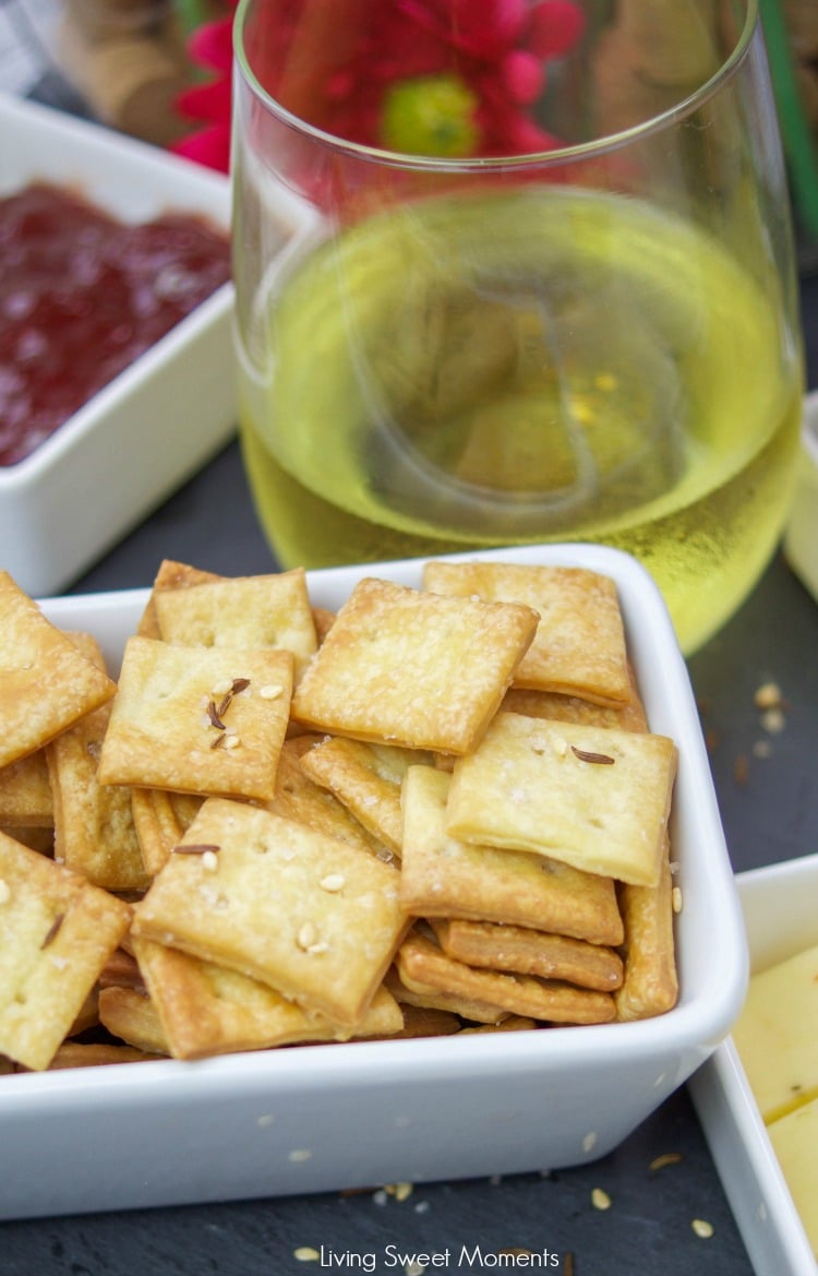 These crunchy Homemade Saltine Crackers are super easy to make and are ready in no time. The perfect appetizer cracker to serve with cheese and dips.