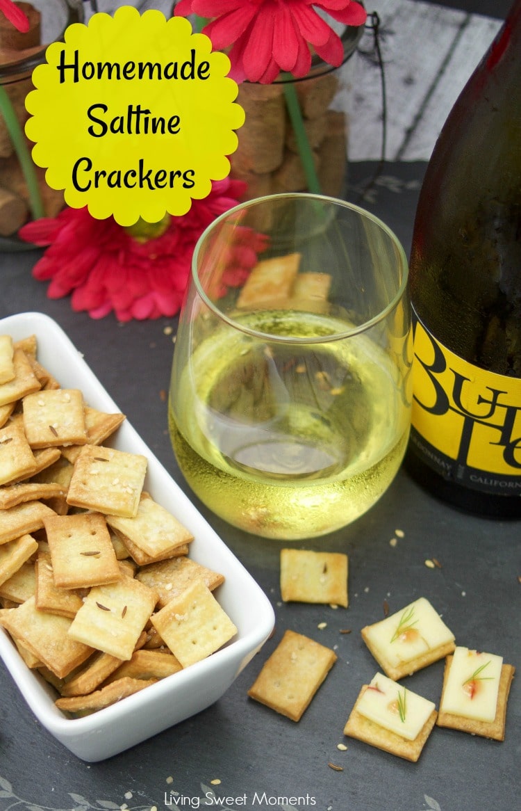 These crunchy Homemade Saltine Crackers are super easy to make and are ready in no time. The perfect appetizer cracker to serve with cheese and dips. 