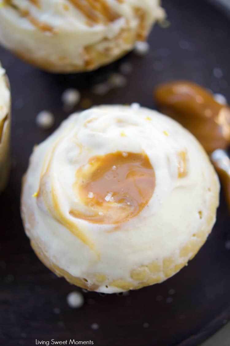 These decadent Salted Caramel Cupcakes are healthier, flourless, & high in protein. Served with creamy frosting and caramel sauce. Dessert without the guilt