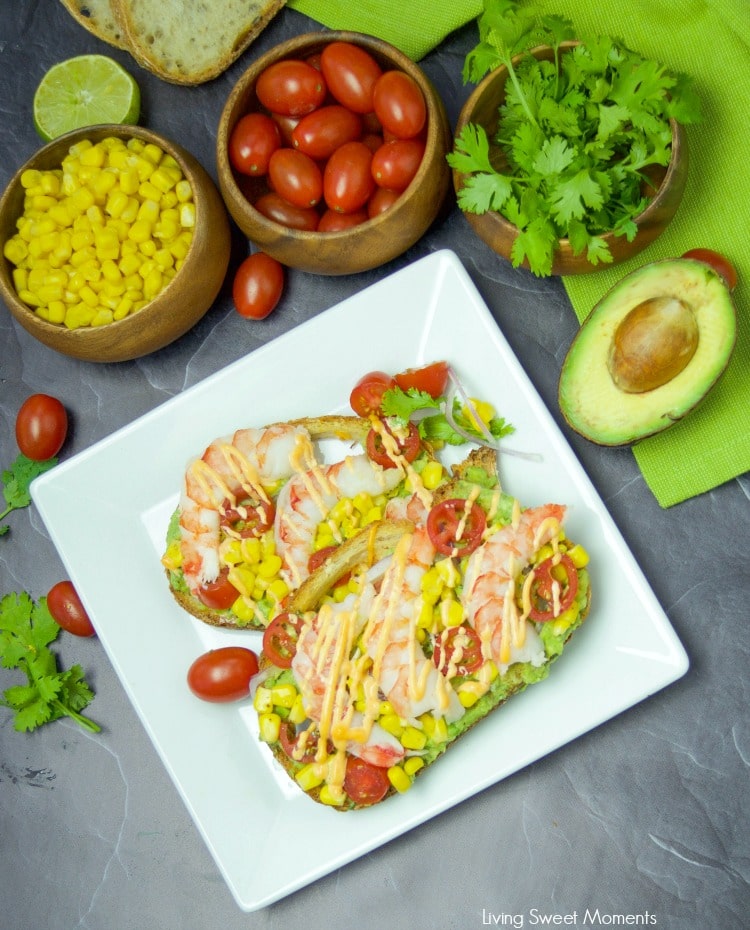 Looking for the best avocado toast recipe? You're in luck! This amazing Spicy Shrimp Avocado Toast is perfect for a quick & easy dinner or lunch idea.