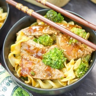 These delicious Beef And Broccoli Noodles are the perfect quick weeknight dinner recipe since they're ready in 20 minutes or less. Kid approved too!
