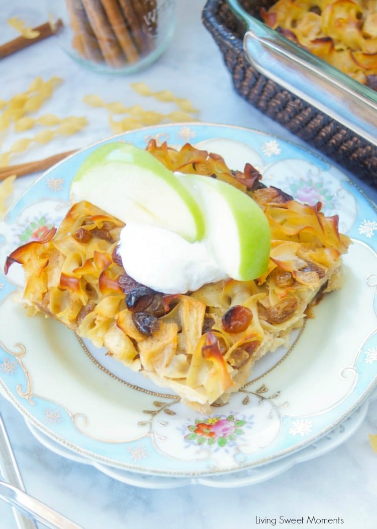 This delicious Apple Noodle Kugel recipe is both sweet and savory. Delicious Rosh Hashanah Recipes