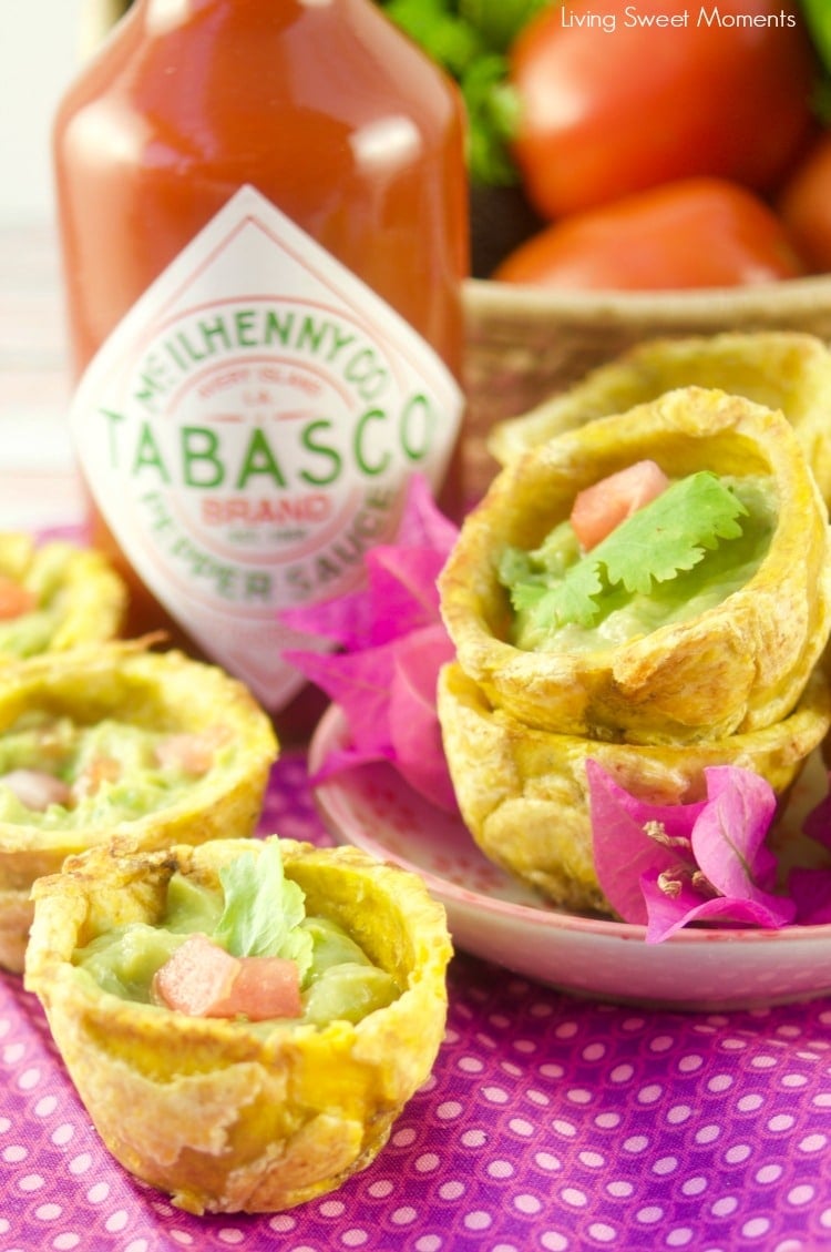 Give your parties a latin twist and enjoy crispy Plantain Cups filled with spicy guacamole. Perfect as finger appetizers to any party of celebration.