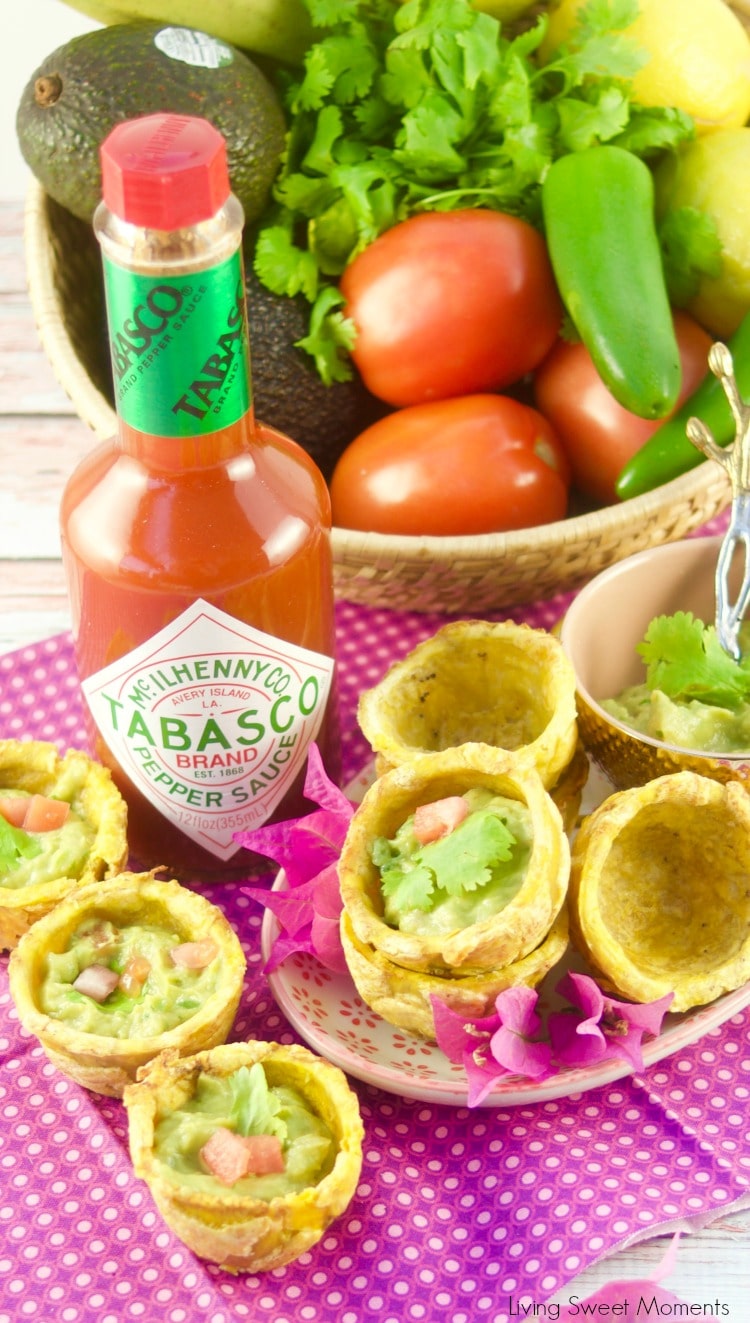 Give your parties a latin twist and enjoy crispy Plantain Cups filled with spicy guacamole. Perfect as finger appetizers to any party specially sporting events