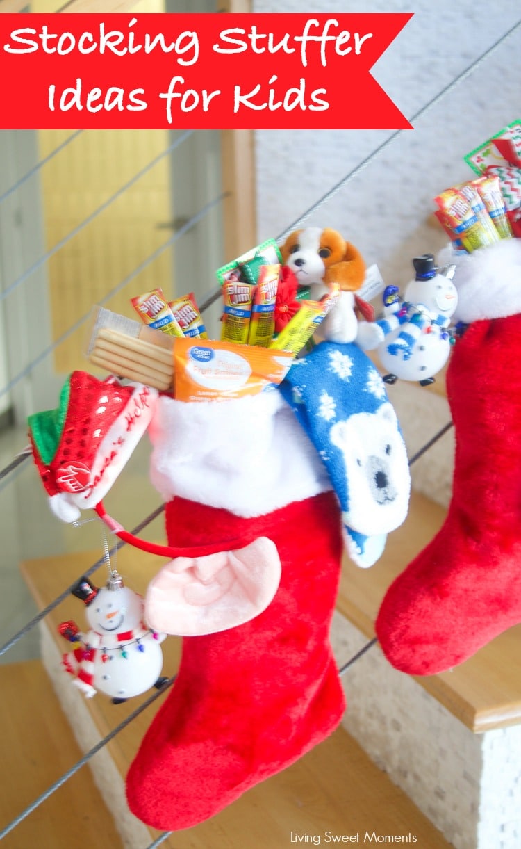 With the holidays rapidly coming up, here's a list of Stocking Stuffer Ideas For Kids displayed on a modern staircase