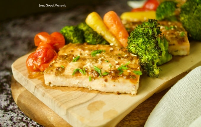 Enjoy this easy honey mustard sheet pan salmon with veggies. Ready in 25 minutes or less