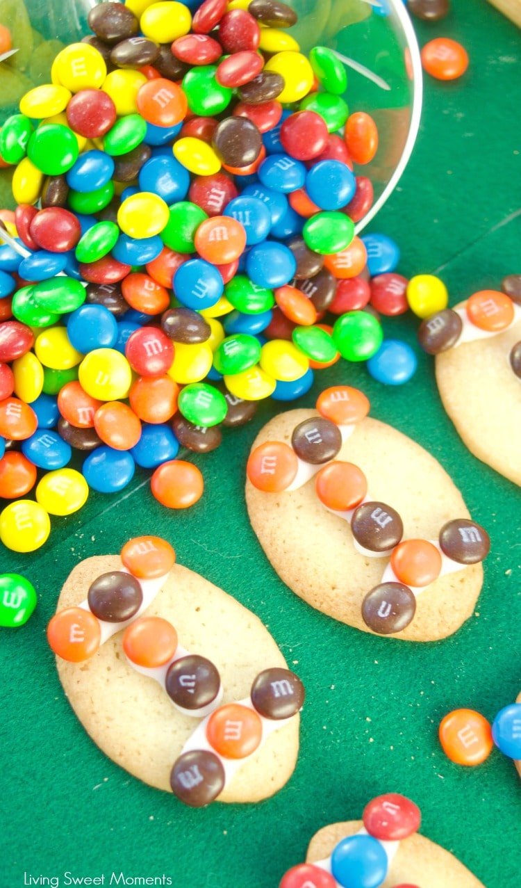 These fun M&M Football Cookies are great to serve during Superbowl parties and football events