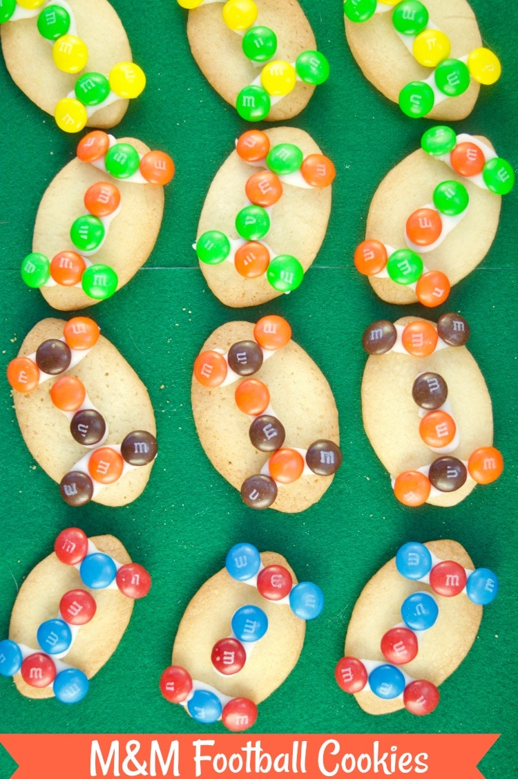 These fun M&M Football Cookies recipe