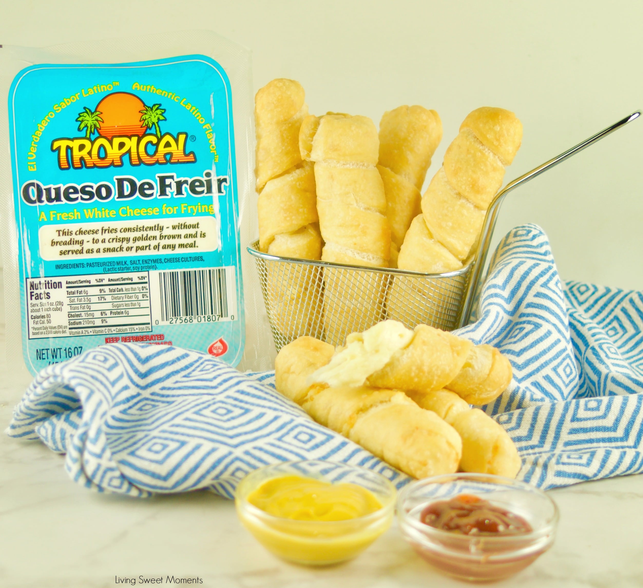 Fried until crispy golden with a cheesy center, try the Best Tequeños Recipe made with Tropical Queso de Freir.