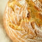 This crusty and delicious Instant Pot Sourdough Bread closeup of the loaf