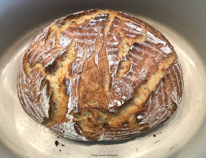 This crusty and delicious Instant Pot Sourdough Bread is made with yogurt and is ready in less than 6 hours from start to finish. Ideal by itself or for sandwiches as well.
