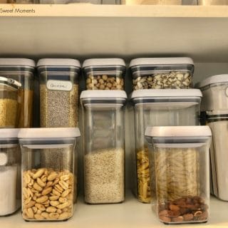 Here are some easy Pantry Organization Ideas canisters for dry goods