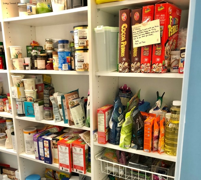 Here are some easy Pantry Organization Ideas here's the before, the disorganized pantry