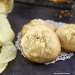 These delicious Potato Chip Cookies are sweet and salty at the same time with a nice butterscotch flavor on the background. Perfect as a snack, or on the go for road trips this summer.