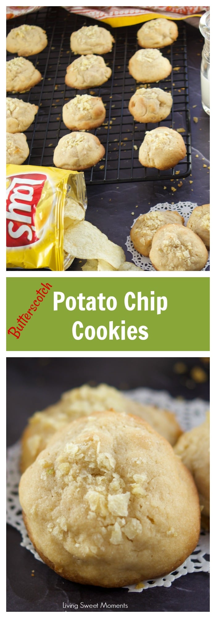 These delicious Potato Chip Cookies are sweet and salty at the same time with a nice butterscotch flavor on the background. Perfect as a snack, or on the go for road trips this summer. AD