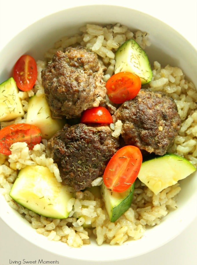 Enjoy a full meal from scratch on the table in 45 minutes or less using only one pan! This delicious One Pot Greek Meatballs is super easy to make, family friendly, and it's served with lemon dill rice.