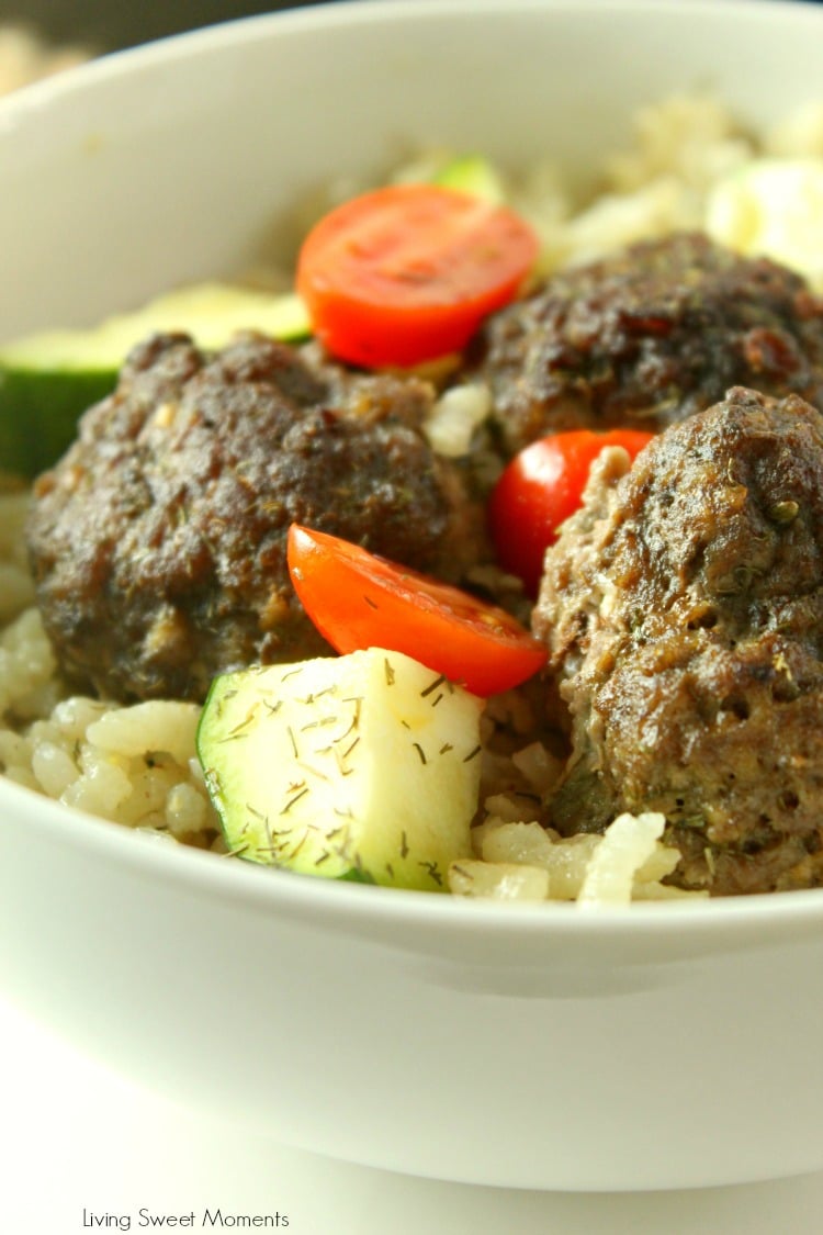 Enjoy a full meal from scratch on the table in 45 minutes or less using only one pan! This delicious One Pot Greek Meatballs is super easy to make, family friendly, and it cooks alongside a fluffy lemon dill rice.