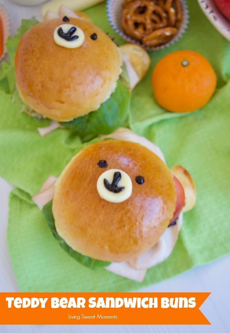 Check out how to make these delicious & adorable Teddy Bear Sandwich Buns. Fill them with your favorite ingredients. Perfect for the lunchbox! 