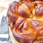 Celebrate a sweet new year with this delicious round Apple Honey Challah recipe. Serve on erev Rosh Hashanah or have a slice for breakfast.