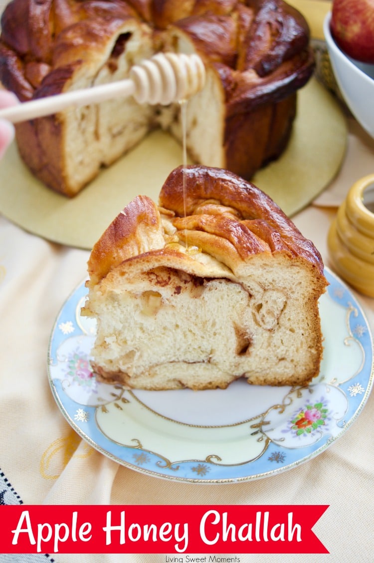 Celebrate a sweet new year with this delicious round Apple Honey Challah recipe. Serve on erev Rosh Hashanah or have a slice for breakfast. 