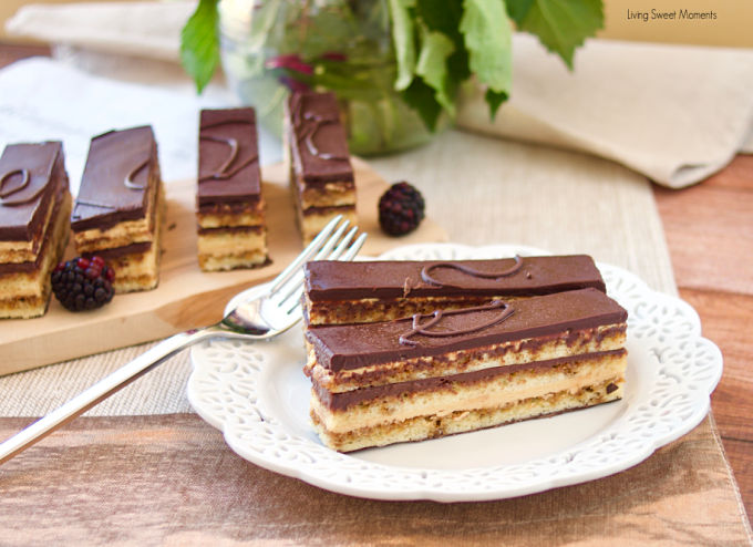 My favorite French dessert. This scrumptious classic Opera Cake recipe is composed of 7 layers of cake, chocolate, and coffee flavored french buttercream.