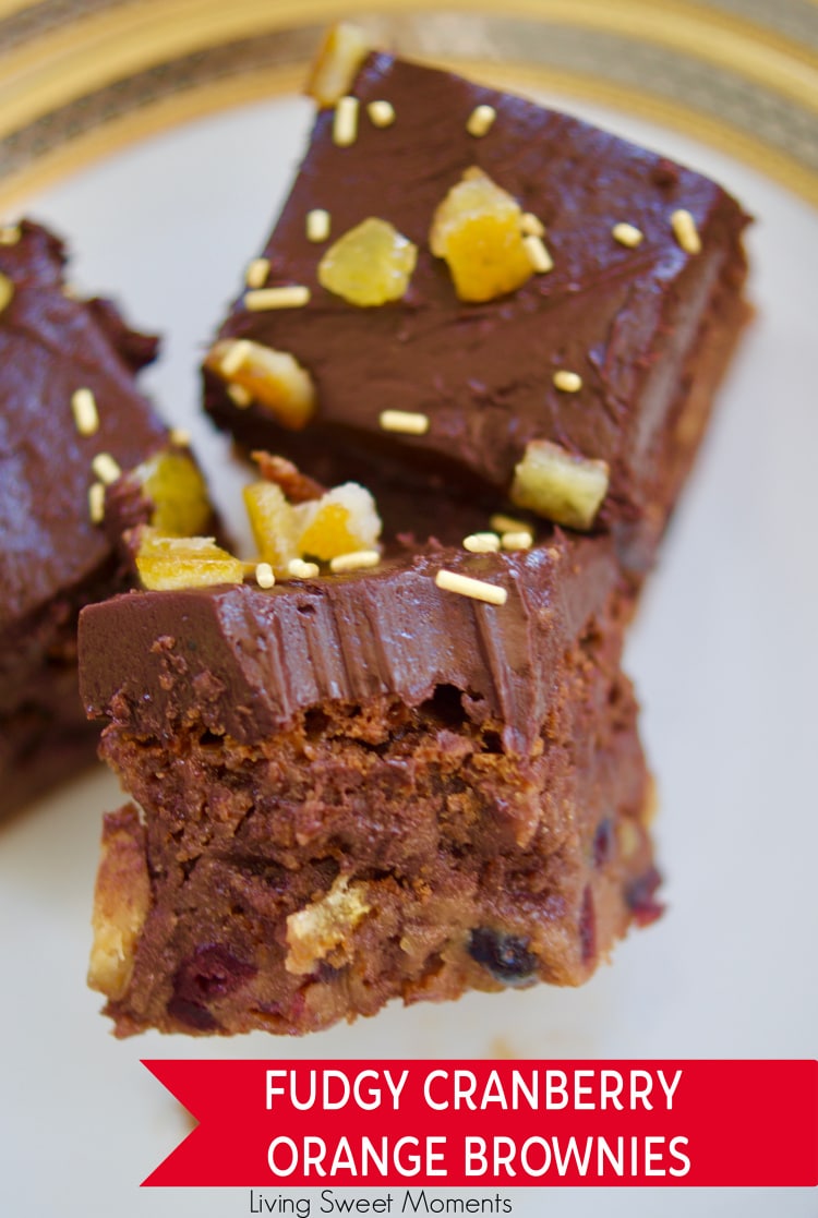 fudgy cranberry orange brownies